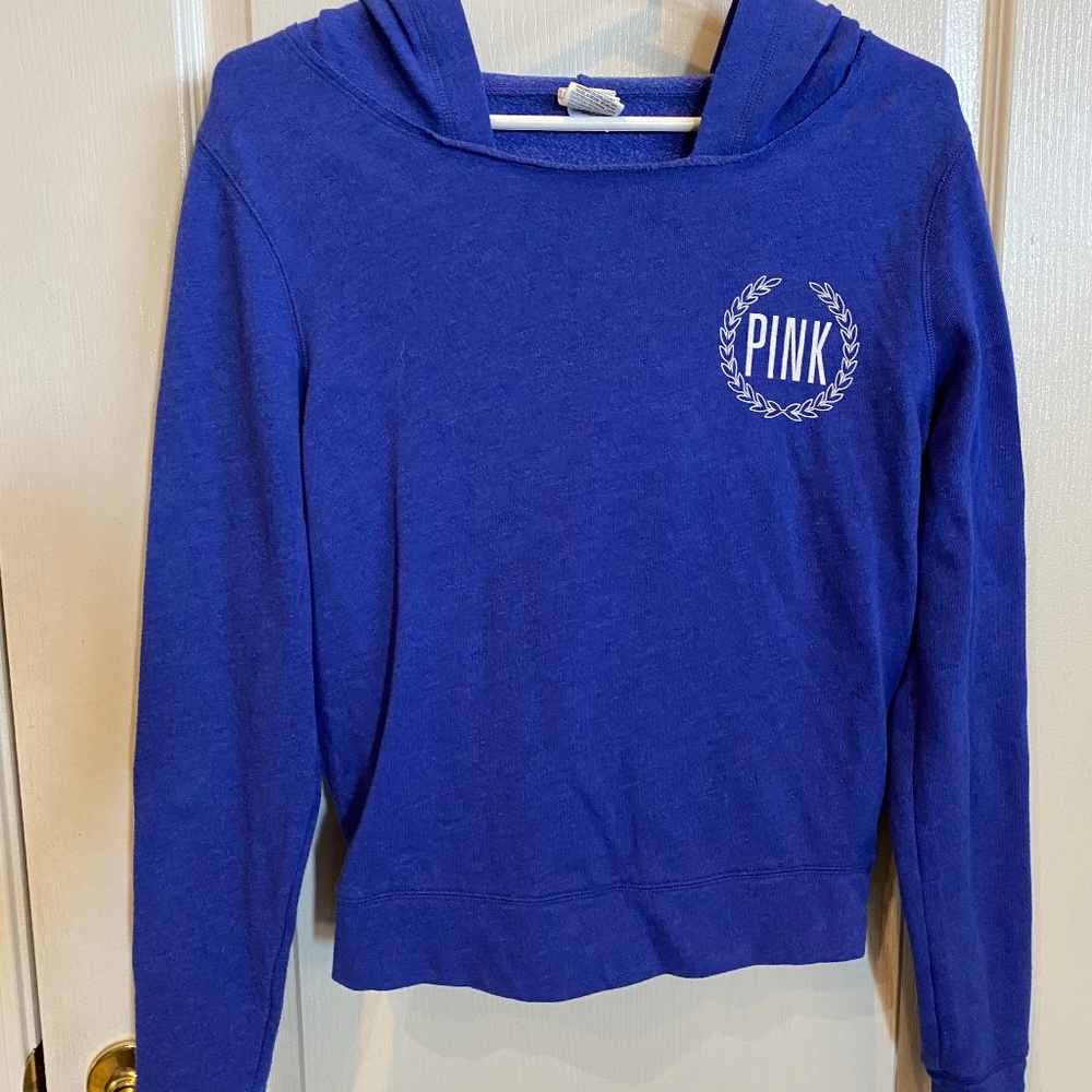 Victoria's Secret PINK Pullover Blue Sweatshirt XS
